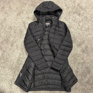 Black Denver Hayes Long Puffer Jacket, S